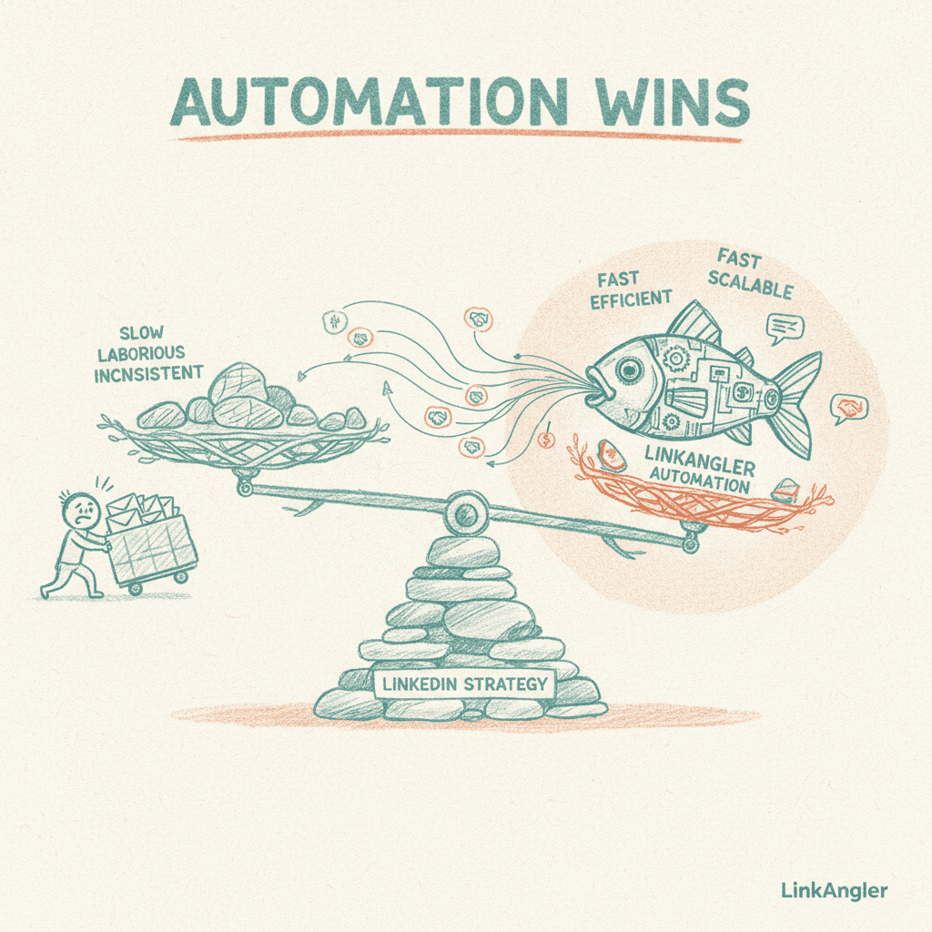 From Endless Scrolling to Booked Calls: Why LinkAngler's LinkedIn Automation Delivers What Manual Outreach Can't