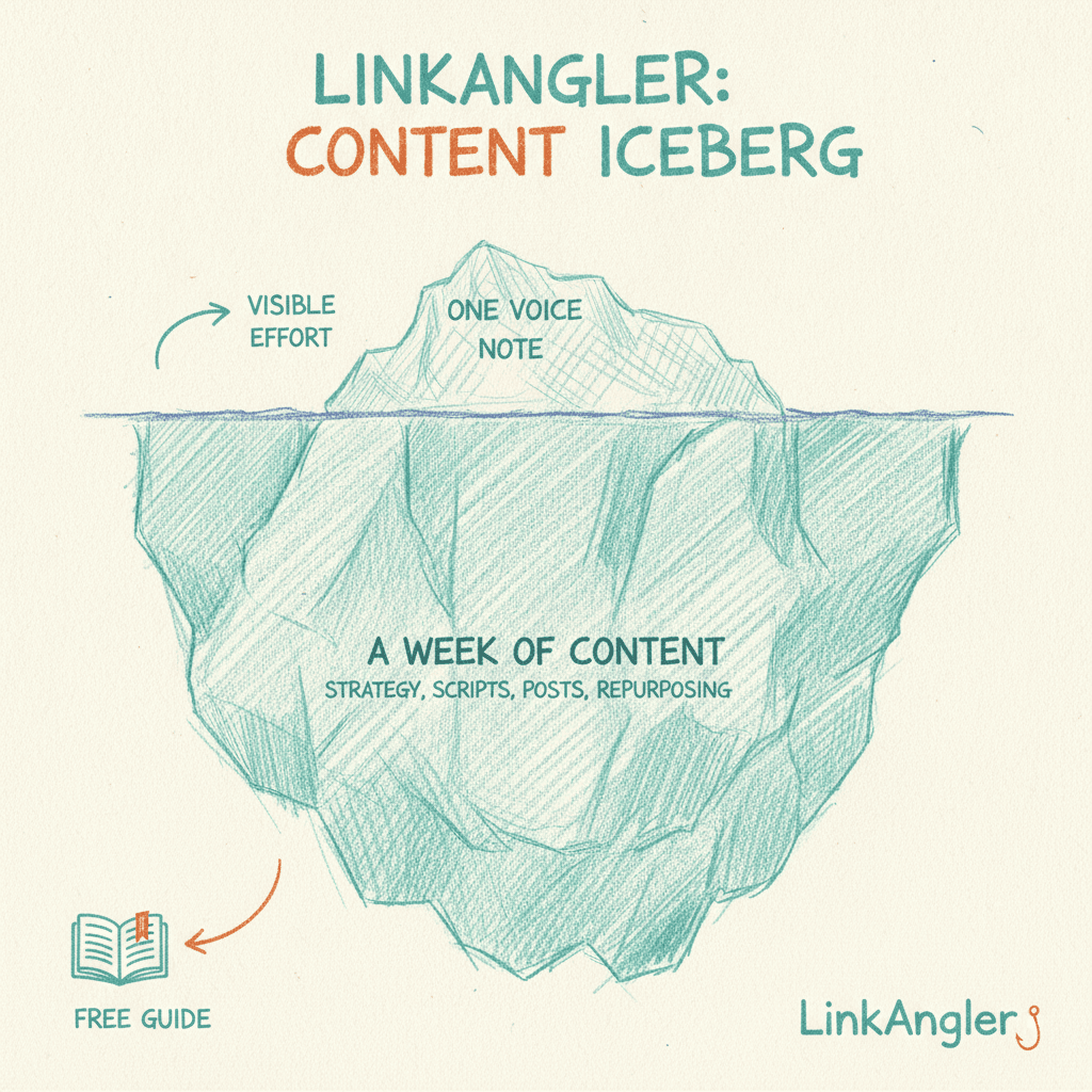 One Voice Note, a Week of Content: The Free LinkAngler Guide